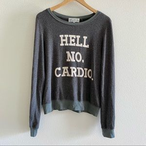 Wildfox Hell No Cardio Baggy Beach Jumper Medium